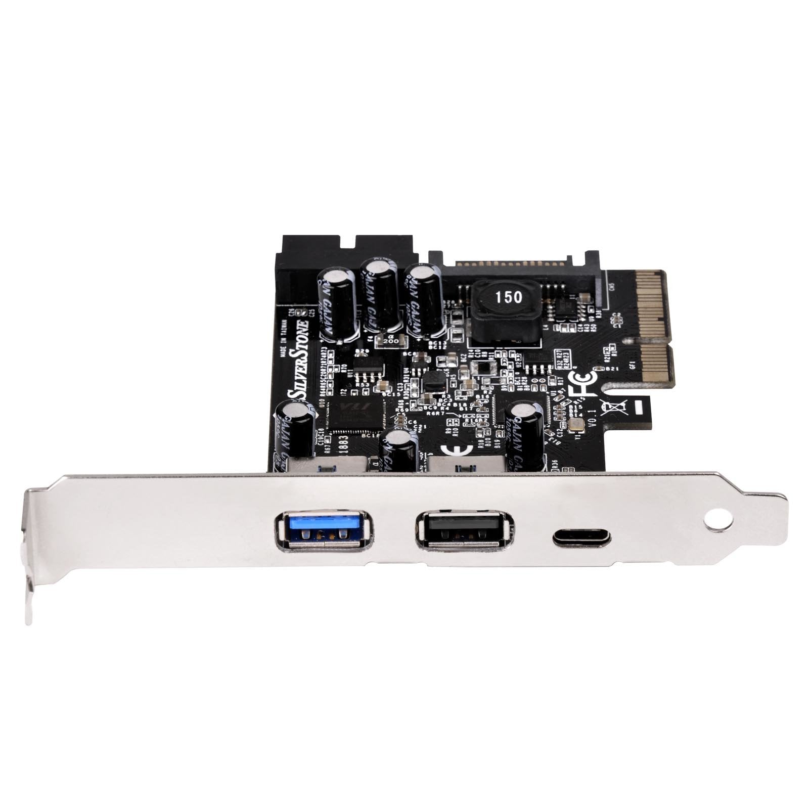 Silverstone Ecu05 Tarjeta De Expansión Pcie 2.0 Usb 3.0/Usb 3.1 Tipo-C