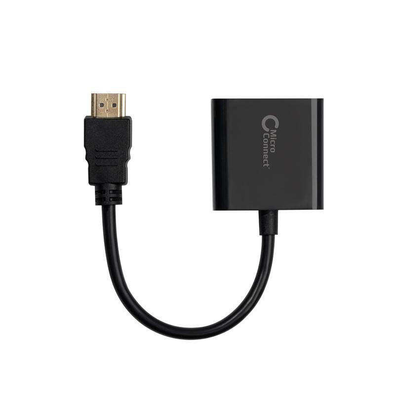 EAN 5704174050162 - Microconnect HDMVGA1B adaptador de cable de vídeo 0,15 m HDMI tipo A (Estándar) VGA (D-Sub) Negro imagen 2