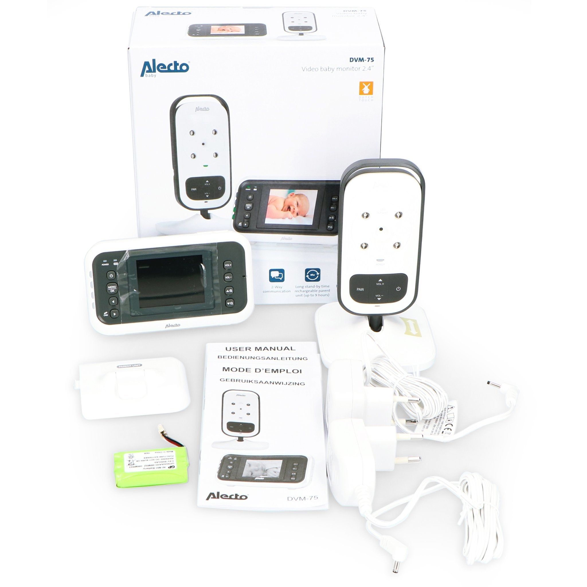 EAN 8712412576333 - Alecto DVM-75 video-monitor para bebés Antracita, Blanco imagen 11