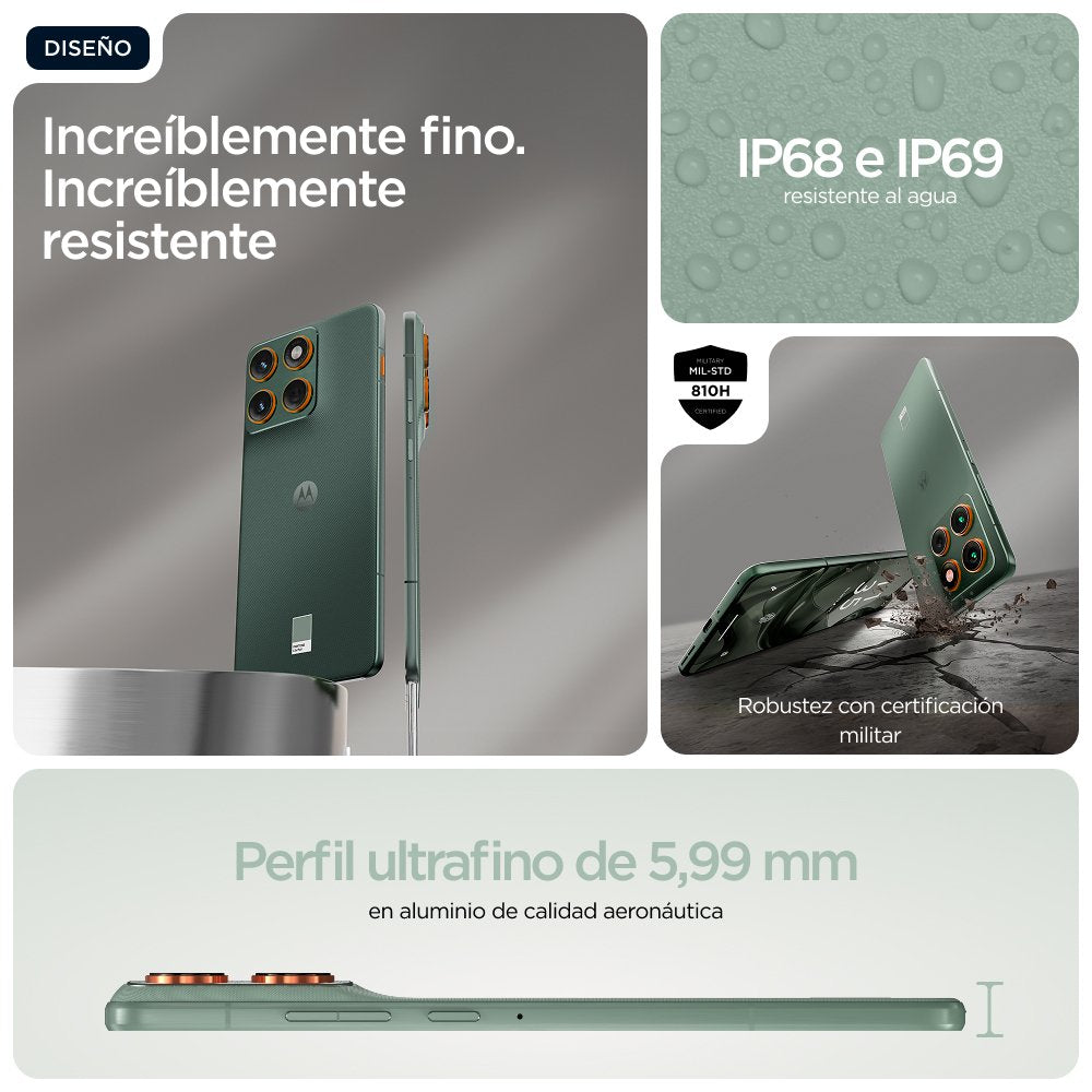 EAN 0840493604527 - Motorola edge 70 17 cm (6.7") SIM doble Android 16.0 5G USB Tipo C 12 GB 512 GB 4800 mAh Verde imagen 13