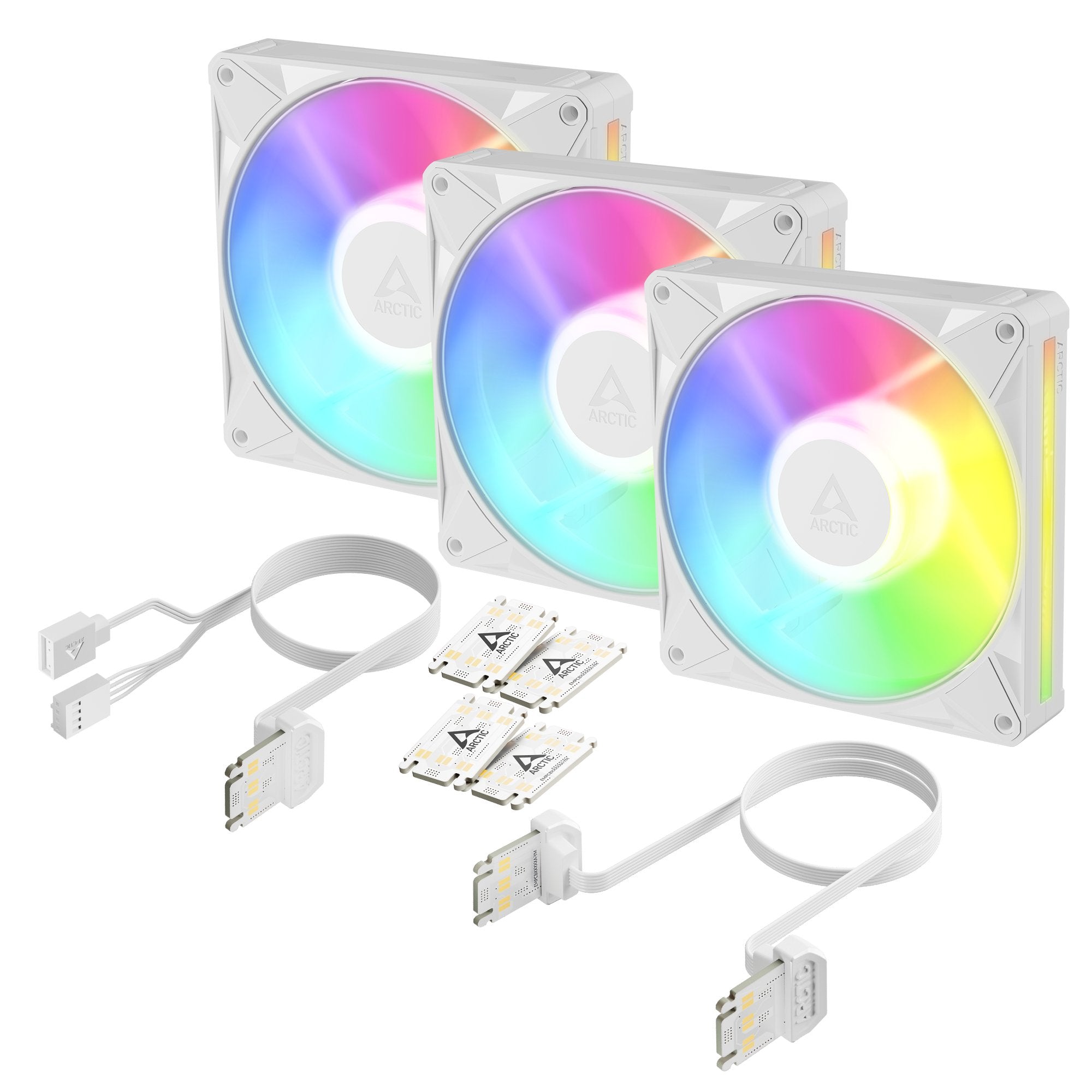 Ventilador Pc Arctic Bionix P14 A-Rgb (Blanco Blanco, Pack De 3, 140 Mm) Acfan00342a