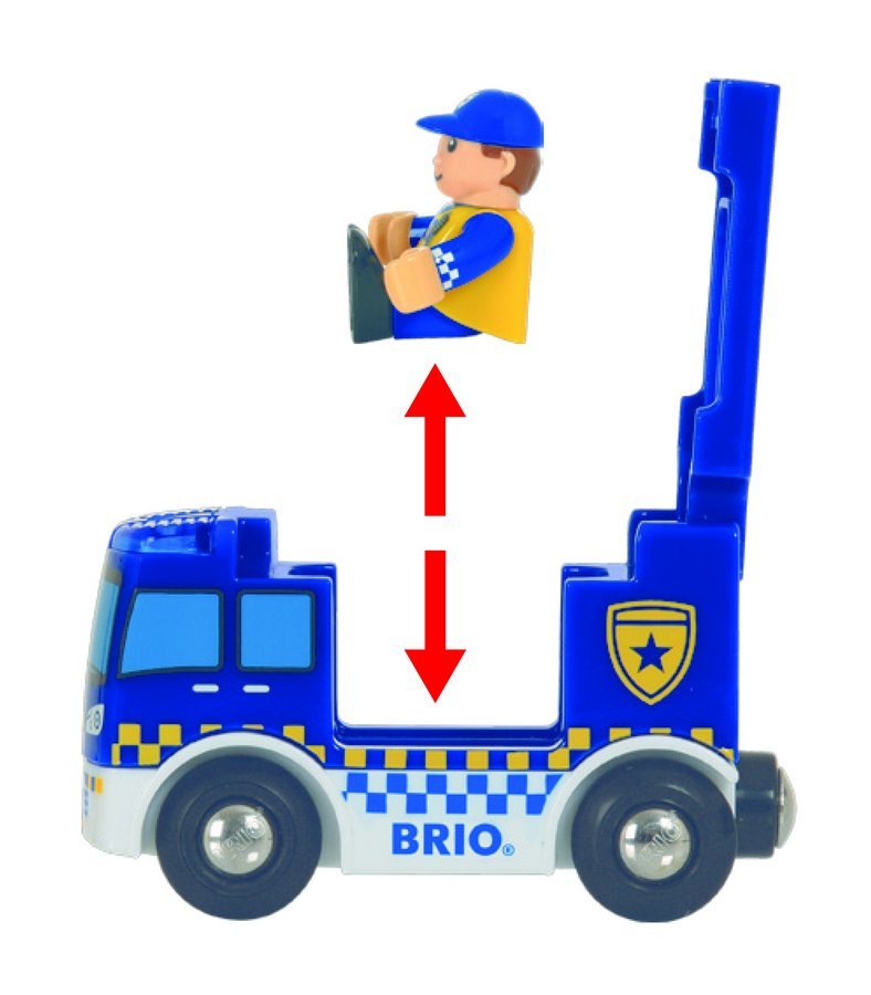 Brio Comisaría De Policía Mundial Con Vehículo De Emergencia, Vehículo De Juguete. 33813