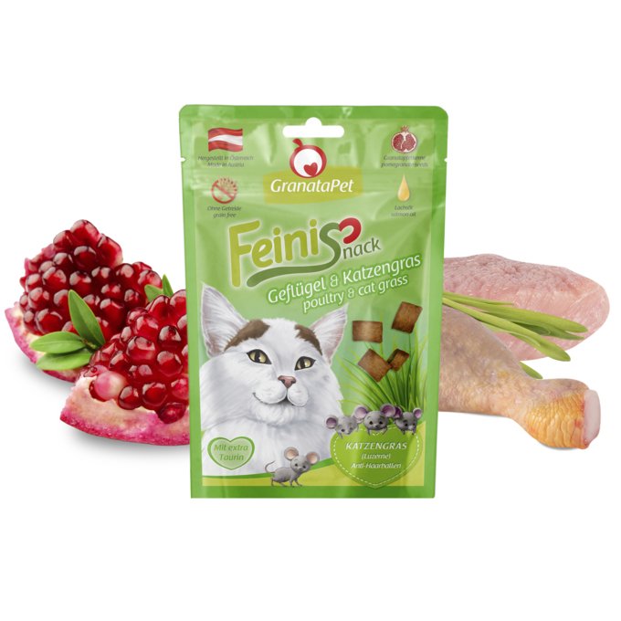 Granatapet Feinisnack Poultry And Cat Grass - Goma Para Gatos - 50g