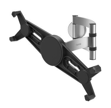 Hama Soporte De Pared Para Tablets De 7 A 11" - Capacidad 1kg - Funcion Rotativa - Aluminio - Negro Y Plata