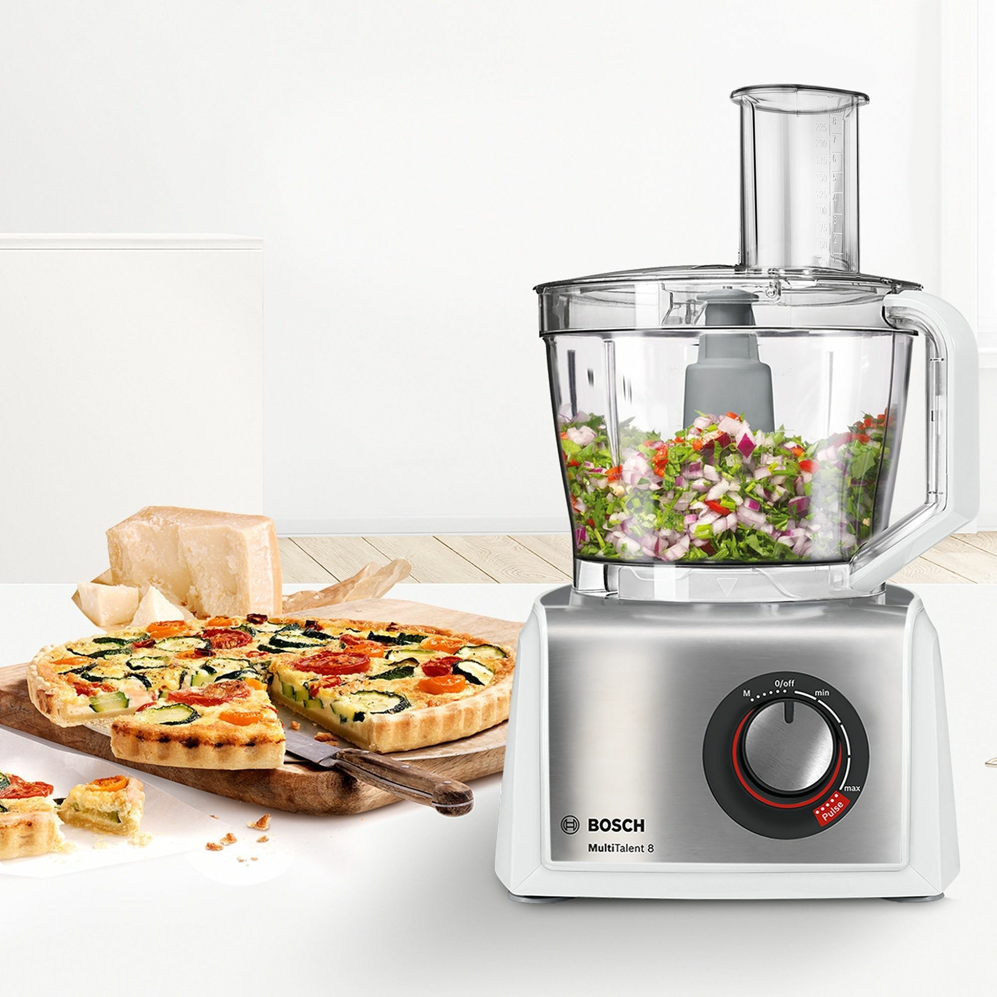 Bosch Mc812s814 Robot De Cocina 3,9 L Acero Inoxidable, Blanco 1250 W