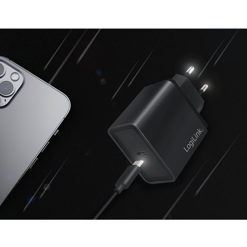 Logilink Cargador Usb-C Pared Negro 5v/3a Pa0258