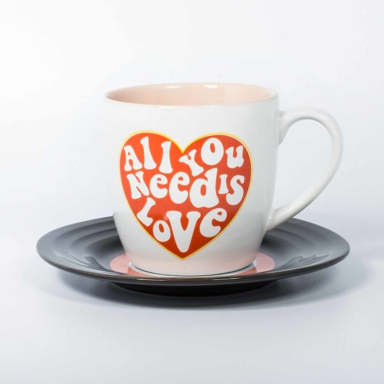 Thumbs Up 1001707 Taza "Todo Lo Que Necesitas Es Amor" Blanco