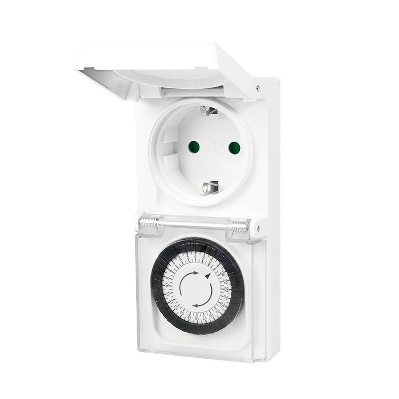 Programador Electrico Cuadrado Analogico Mecanico Ip44 Exterior Logilink Blister 2 Unidades