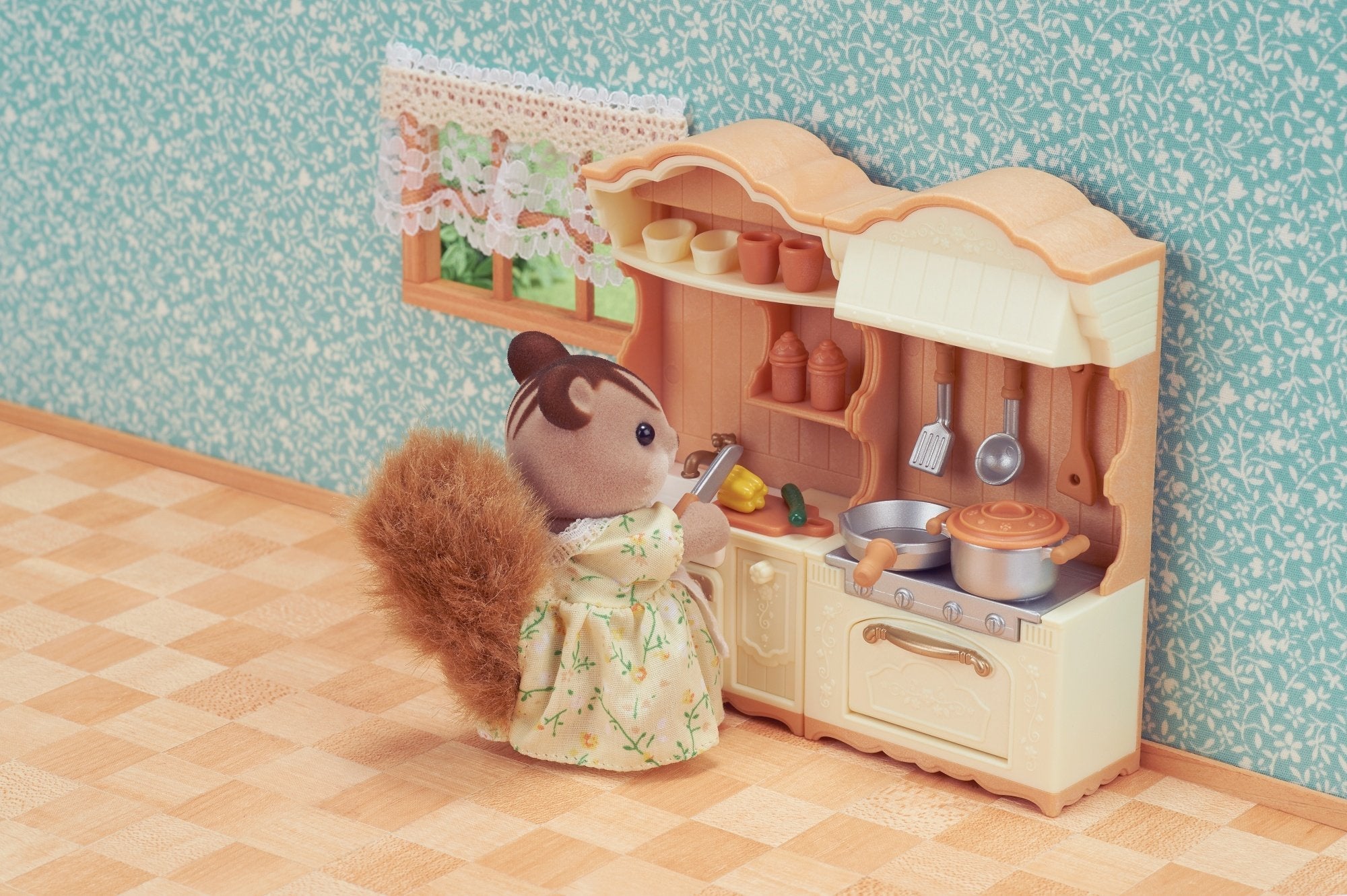 Epoch Sylvanian Families - Landhaus Cocina Con Frigorífico 5341