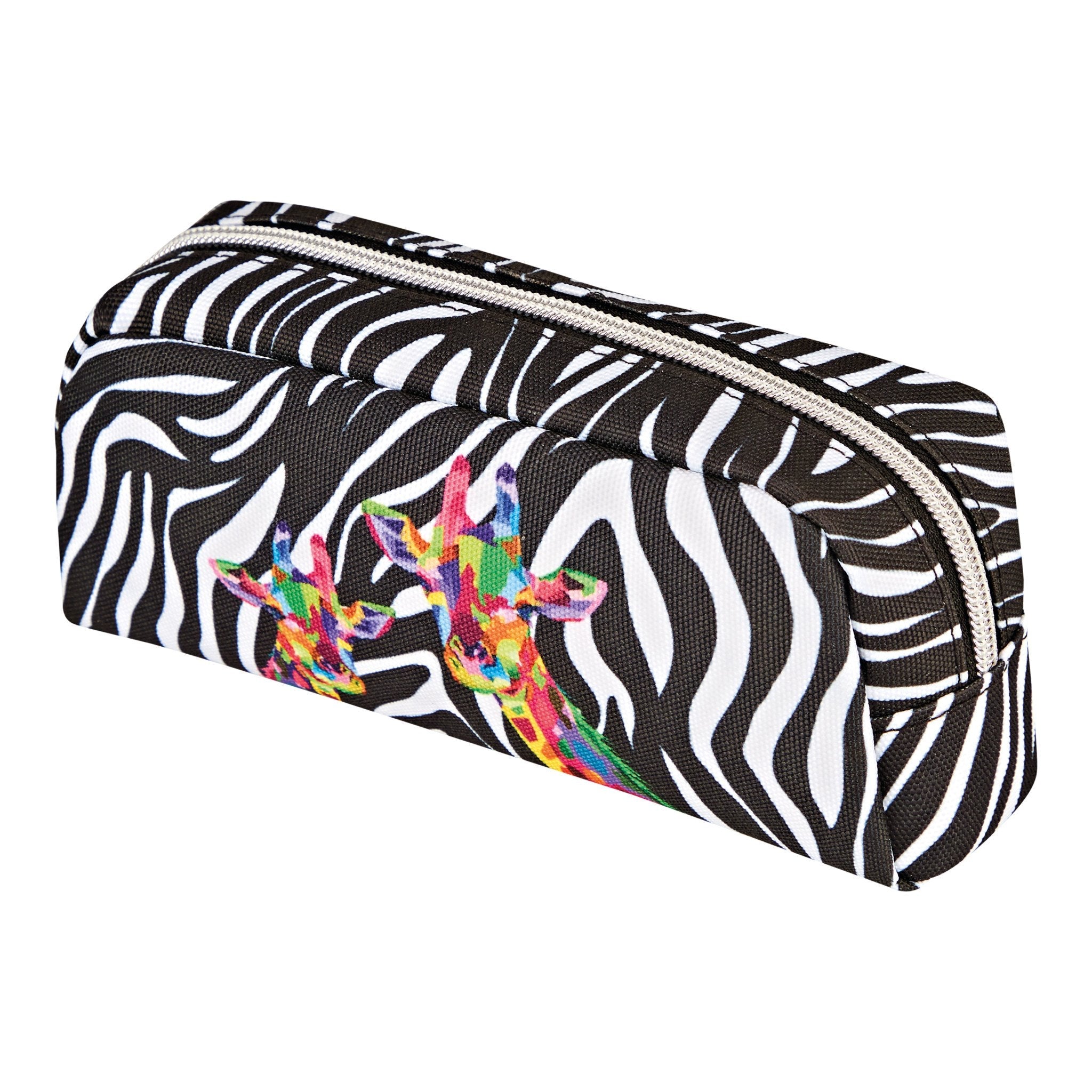Herlitz 50043798 Estuche Suave Negro, Blanco