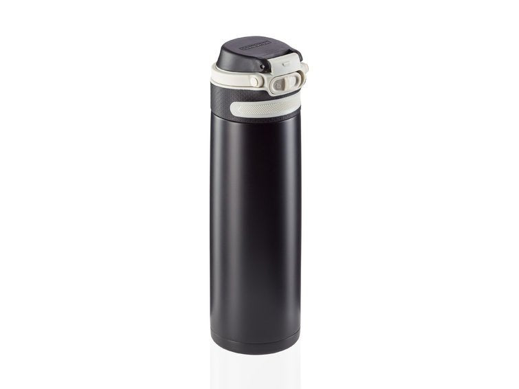 Leifheit 03271 Taza De Viaje 600 Ml Negro Acero Inoxidable