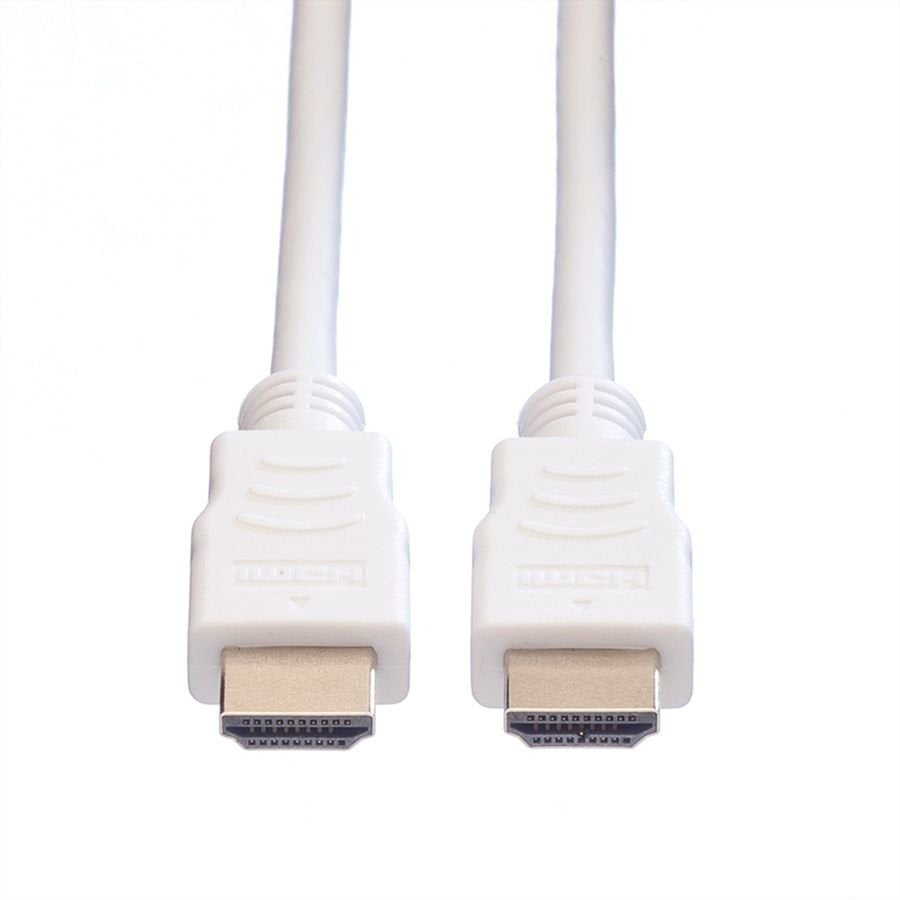 Value Hdmi High Speed Cable Mit Ethernet, Wei, 1,5 M