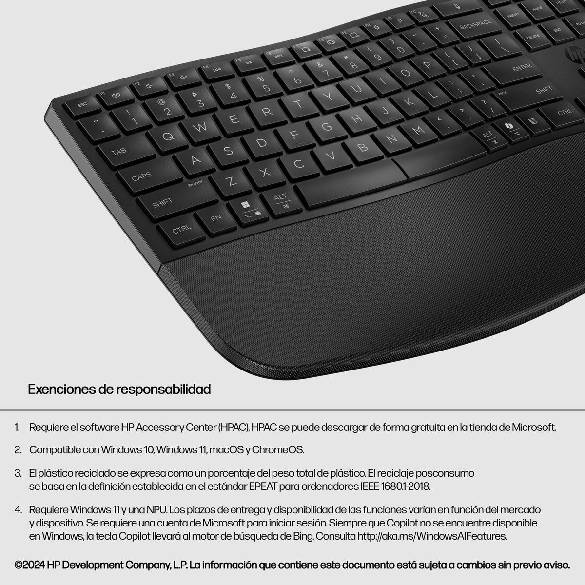 EAN 0197498231174 - HP 680 Comfort Dual-Mode Keyboard teclado Hogar RF Wireless + Bluetooth Negro imagen 7