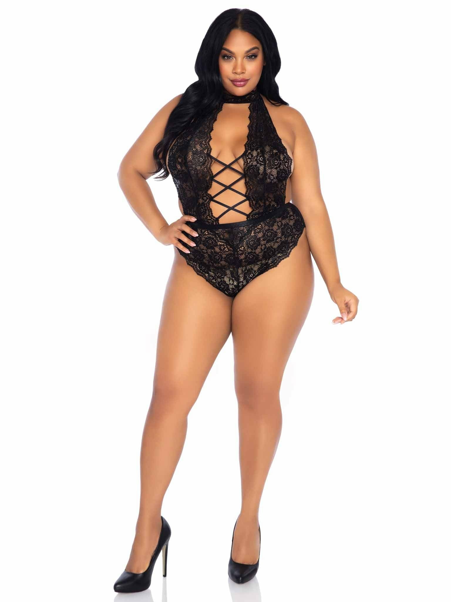 Leg Avenue - Teddy Abertura Frontal Talla Grande