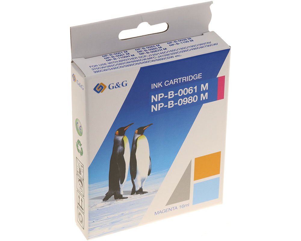 G&G Cartucho Brother Lc-980m Lc-1100m Lc-1100hm Xxl- Magenta