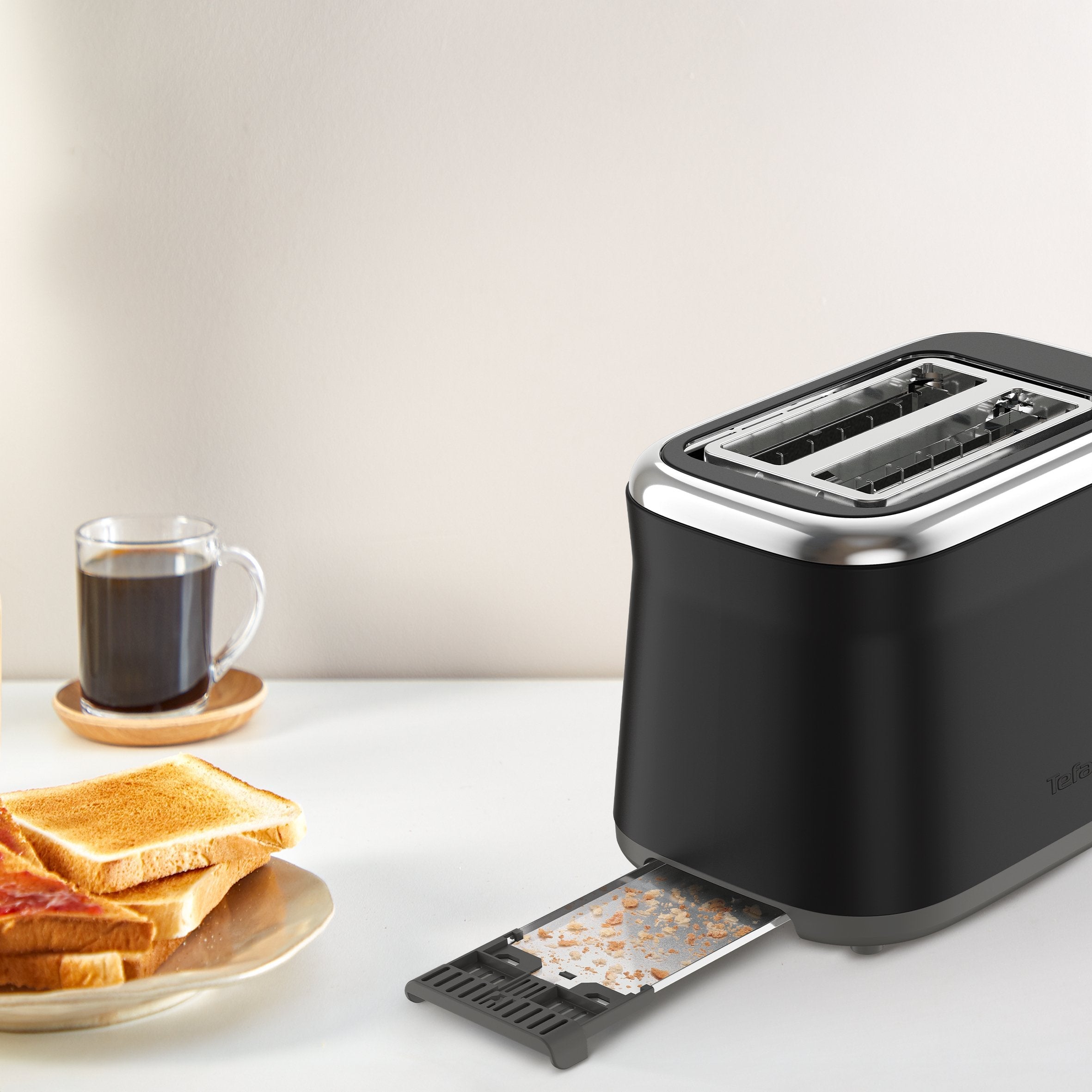 Tefal Tt7208e0 Collection Retro Toaster, 850 W, Black
