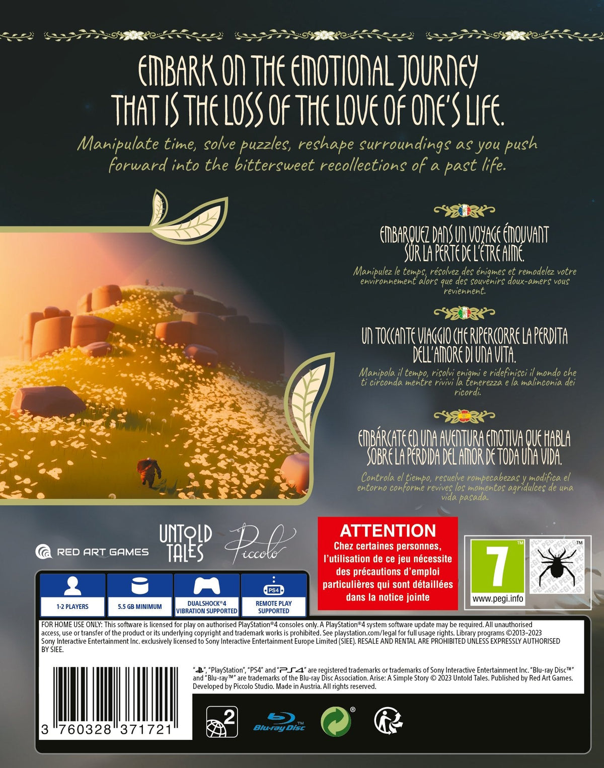 Juego Arise - A Simple Story Playstation 4