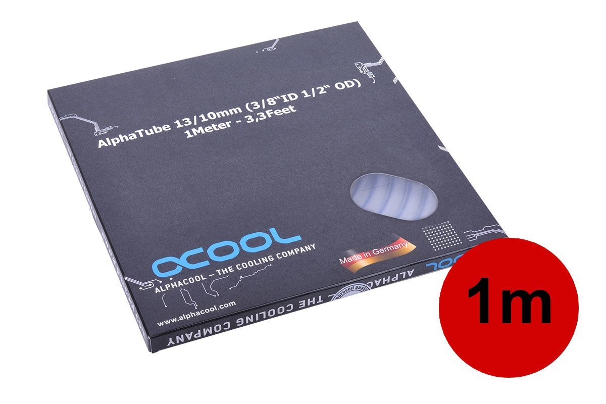 Tubo Alphacool  Alphatube Hf 13/10 (3/8"Id) - Transparente 1m