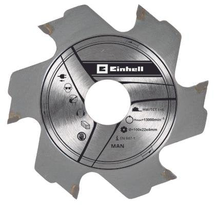 Hoja De Sierra Circular Einhell - Hoja De Corte 100 X 22 X 3,8 Mm, 6 Dientes (Para Ensambladora De Galletas) 6z 49758941