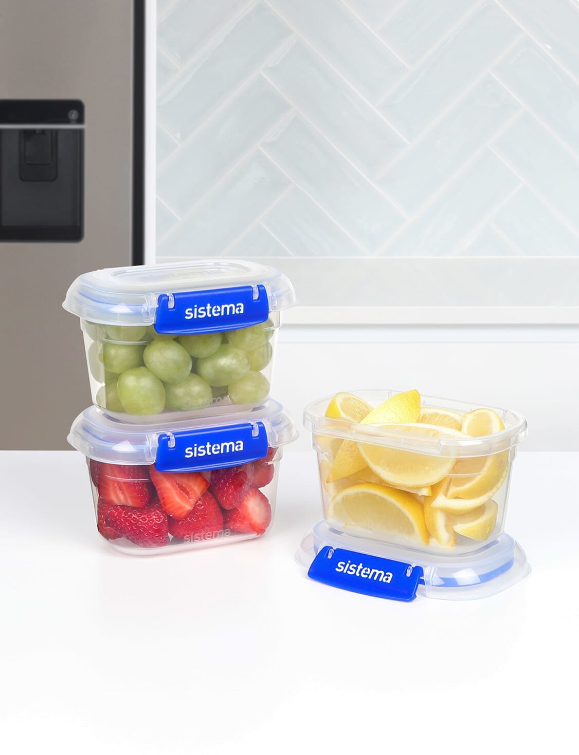 Simema Fiambrera Set Klip It Plus 3 X 400 Ml Azul