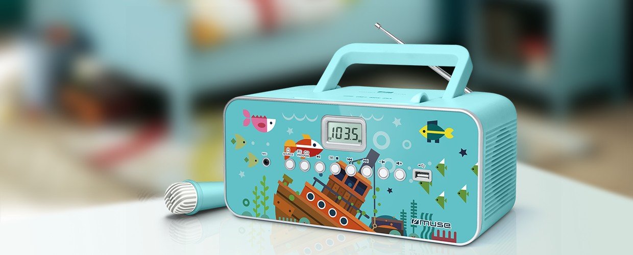 Radio Cd Muse M-29kb Portable  Mp3 Player With Usb