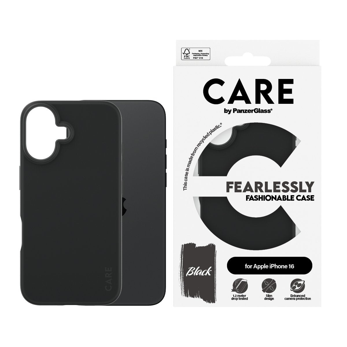 EAN 5715685004599 - PanzerGlass CARE™ by ® Case Black iPhone 16 funda para teléfono móvil Negro imagen 2