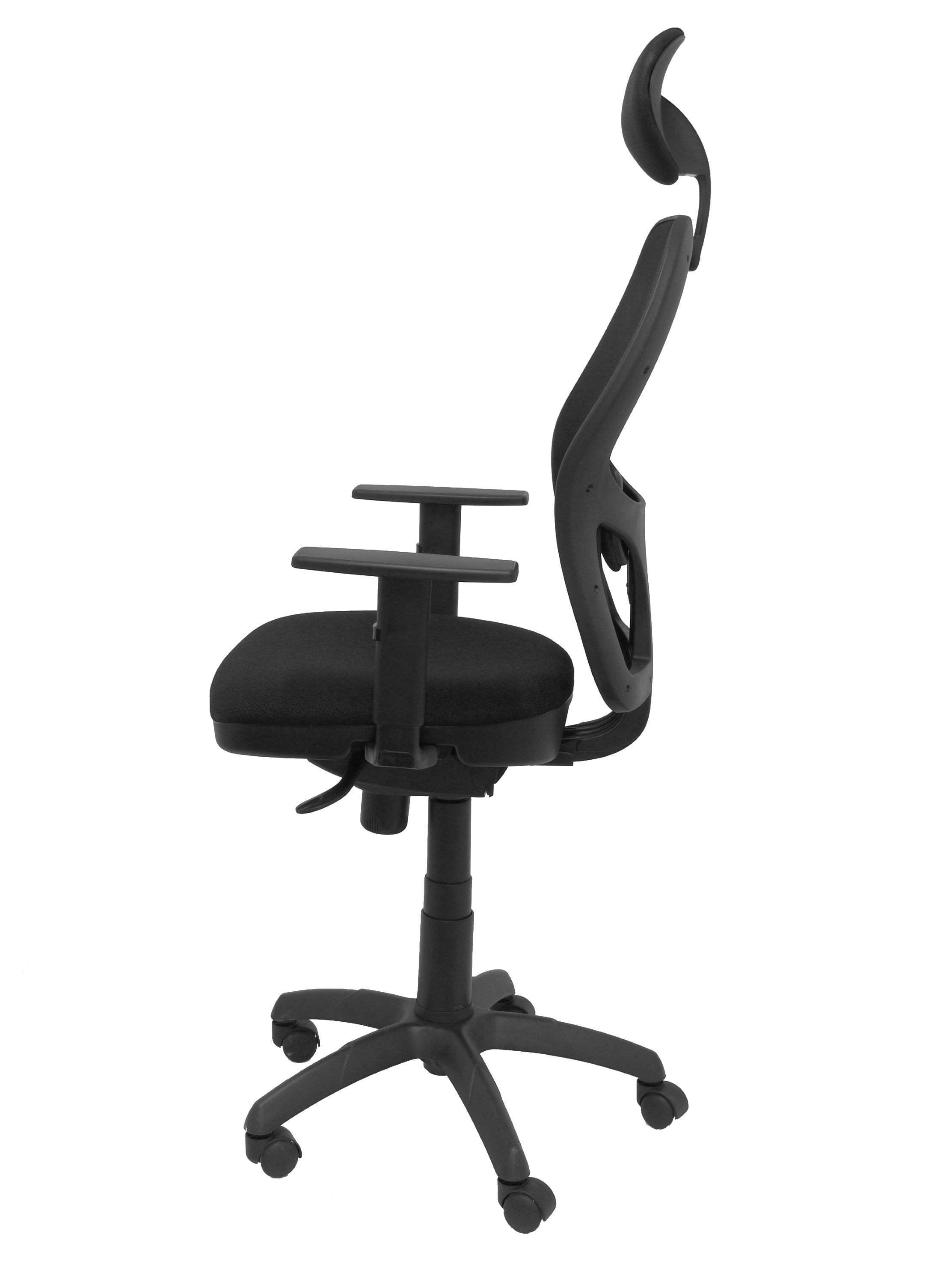 Silla Jorquera Malla Negra Asiento Bali Negro Con