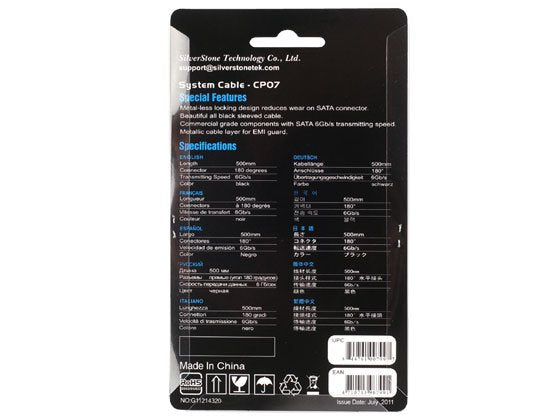 Silverstone Cp07 Cable Sata3 6gb/S Blindado 50cm