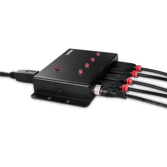 Lindy 43374 Hub De Interfaz Usb 3.2 Gen 1 (3.1 Gen 1) Type-B 5000 Mbit/S Negro