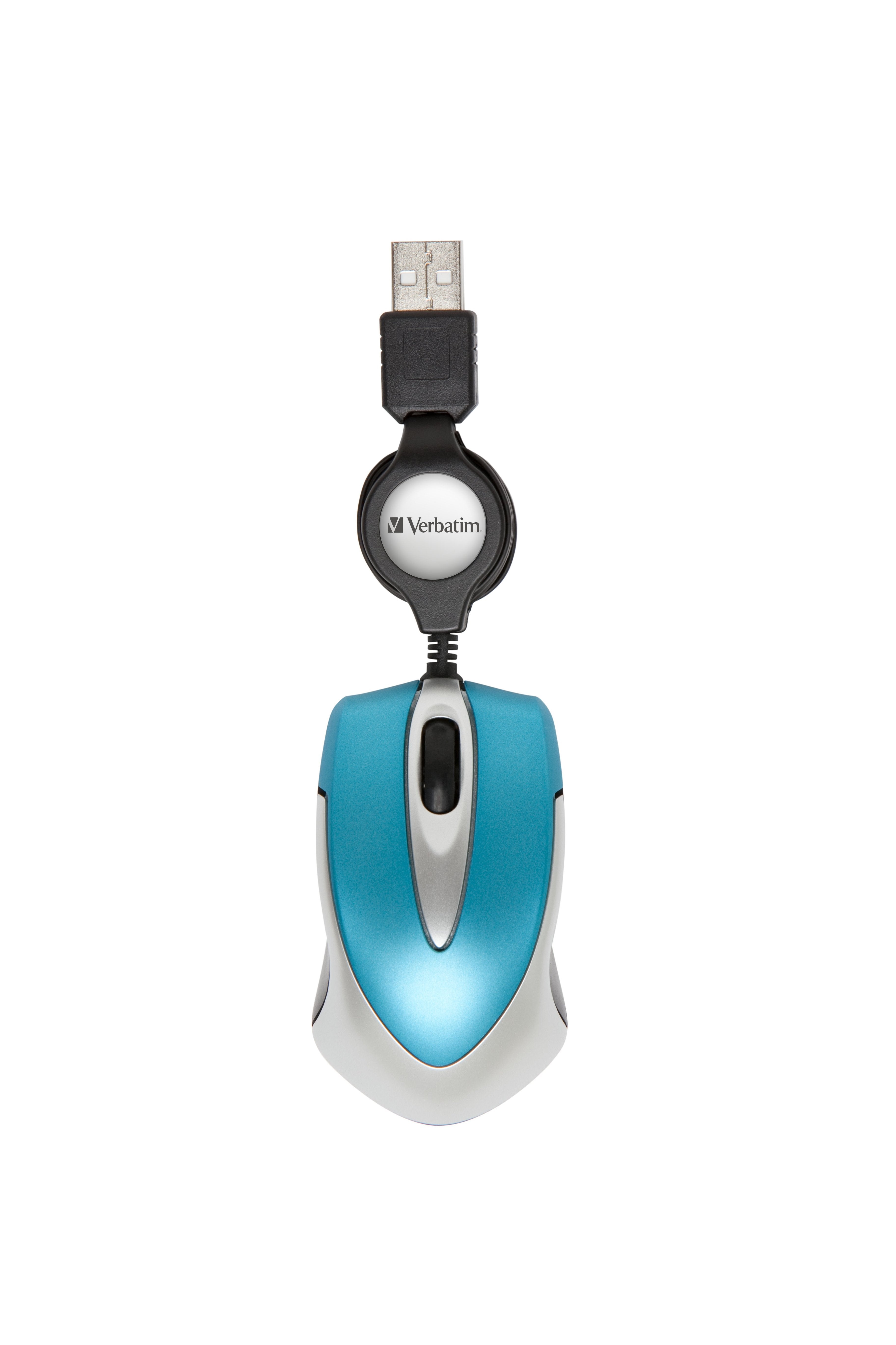 Verbatim Ratón Go Mini Cable Usb Retráctil 1000ppp Ultraportátil Azul Turquesa