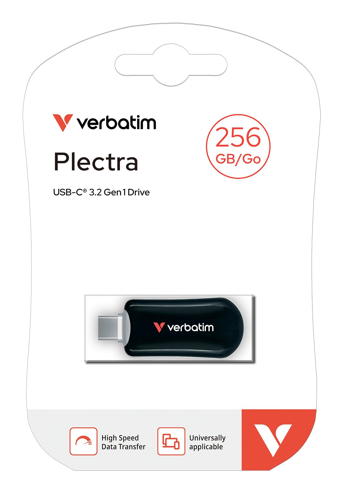 Verbatim Plectra Black  256gb Usb-C Flash Drive 30226