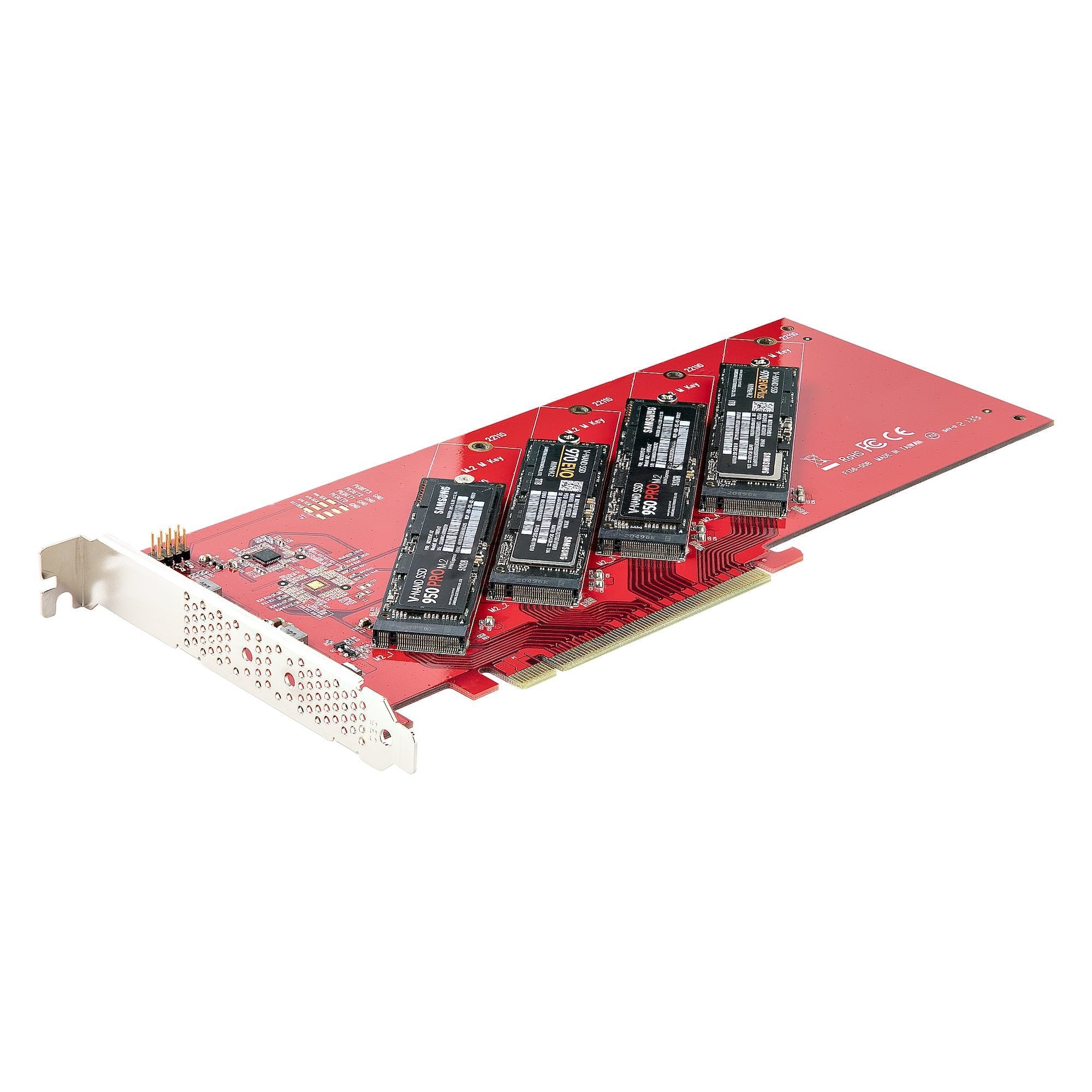 Startech.Com Quad-M2-Pcie-Card-B Tarjeta Y Adaptador De Interfaz Interno M.2