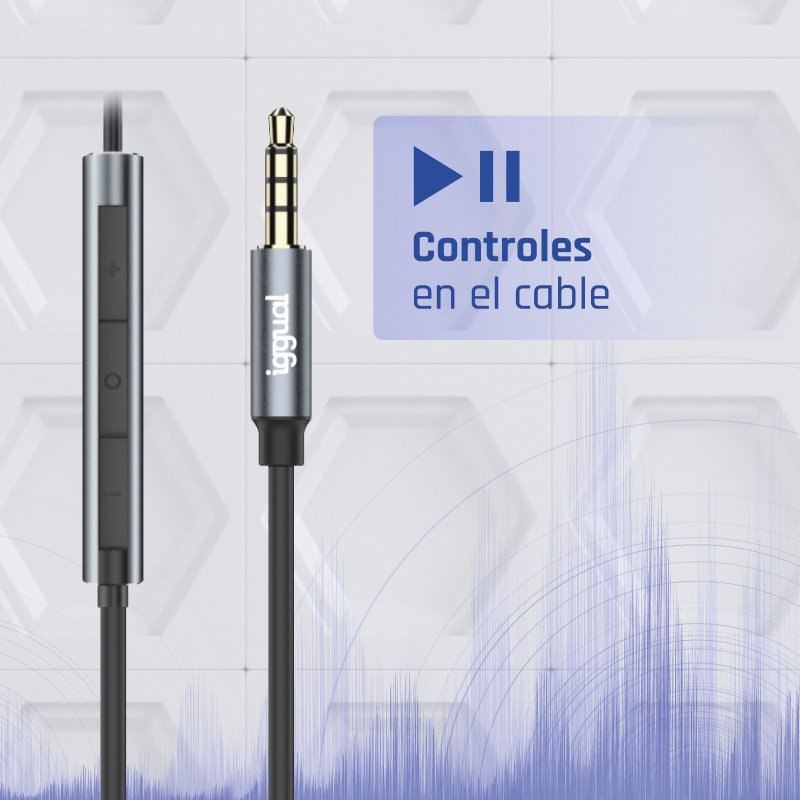 EAN 8435364317037 - iggual IGG317037 auricular y casco Alámbrico Dentro de oído Llamadas/Música Negro imagen 4