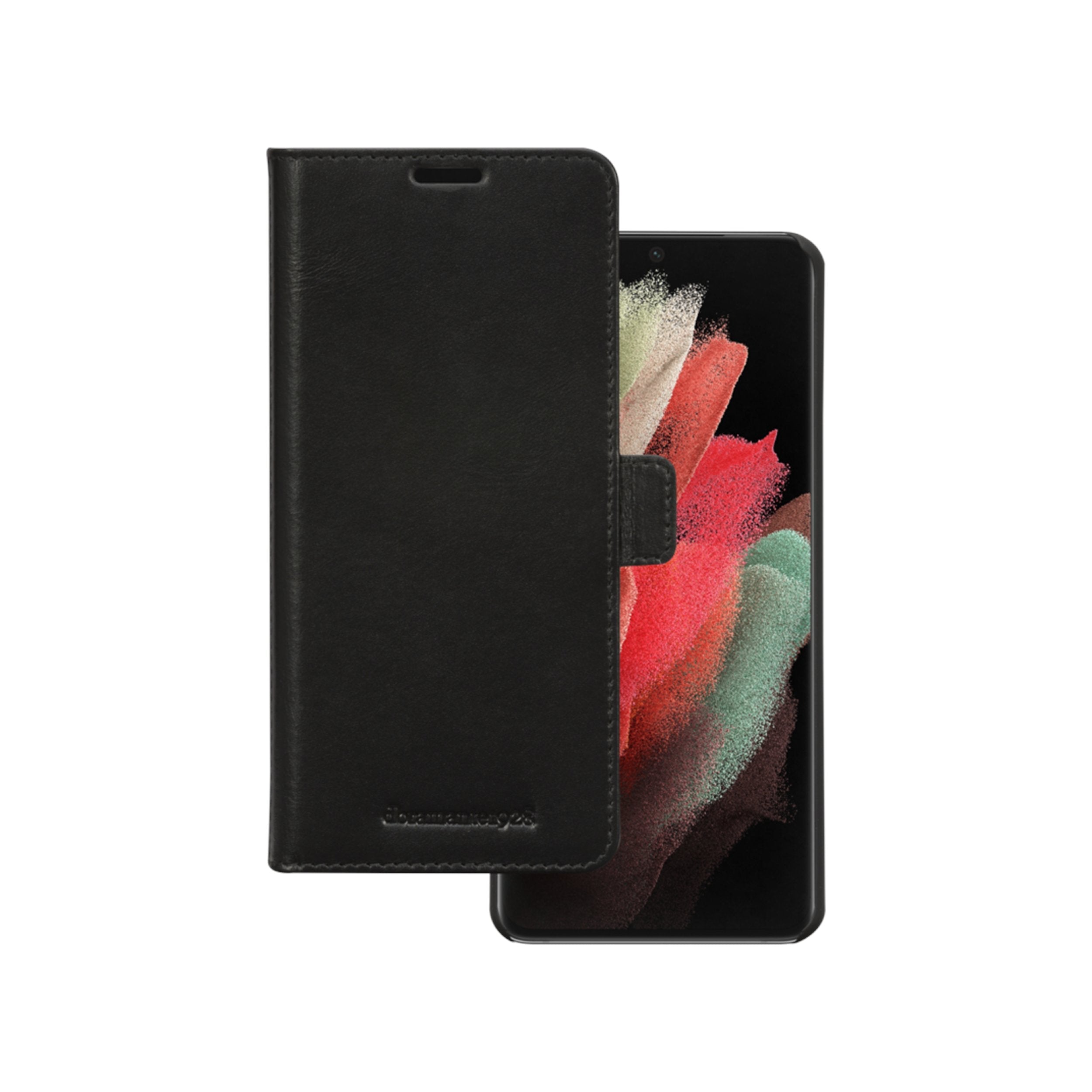 Dbramante1928 Lynge Funda Con Tapa Para Teléfono Móvil Cuero De Grano Entero Negro Para Samsung Galaxy S21 Ultra 5g