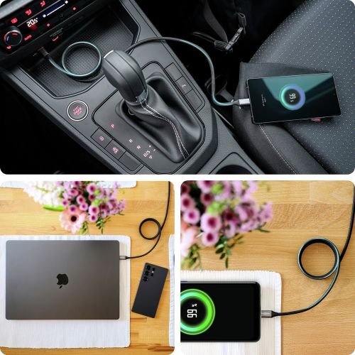 Ansmann Magnetisches 4in1 Ladecable (Negro, Usb-A / Usb-C / Lightning) 1700-0188