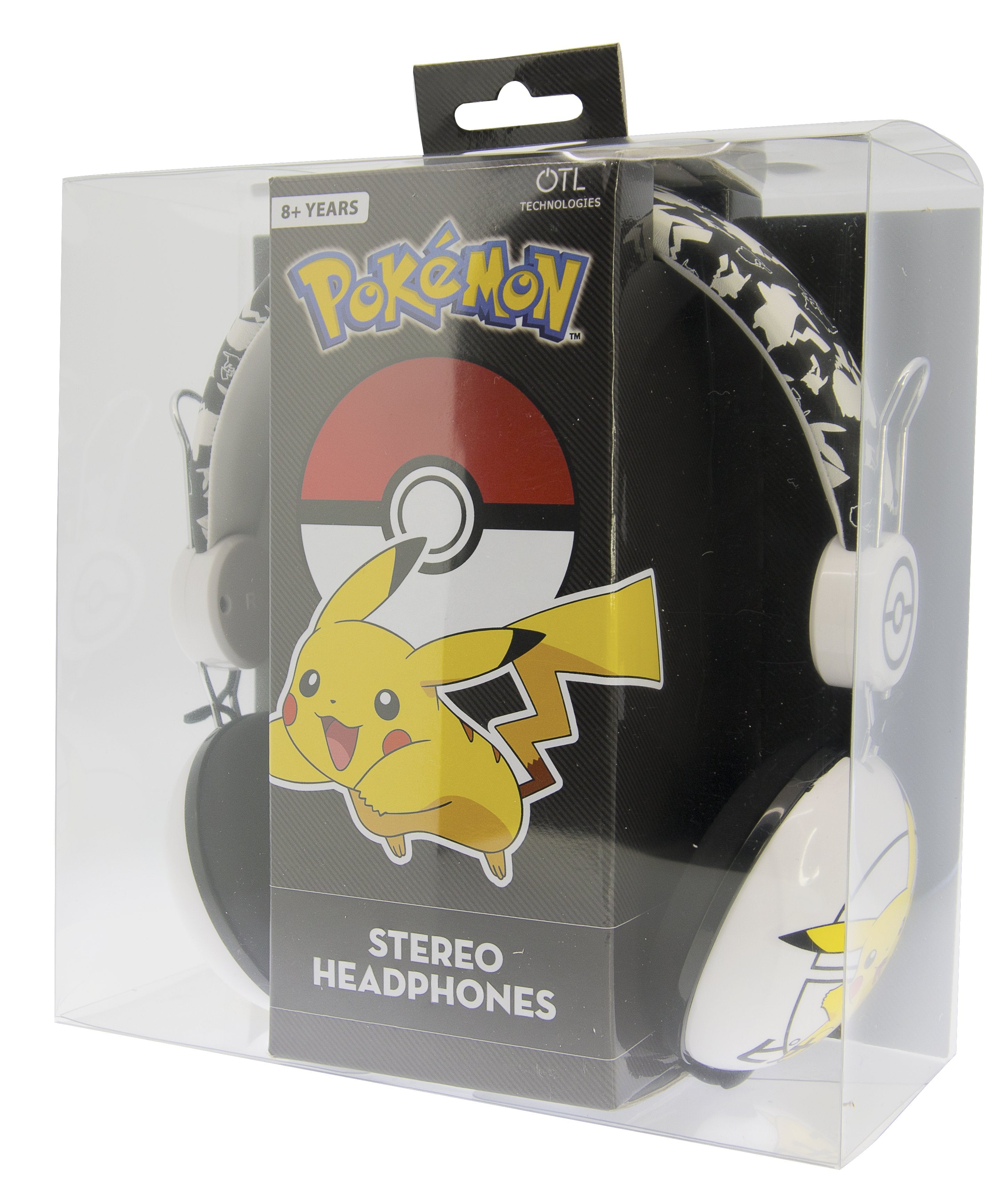 Auriculares Infantiles Otl Pokémon Pikachu Japanese Jack 3.5 Negros Y Blancos