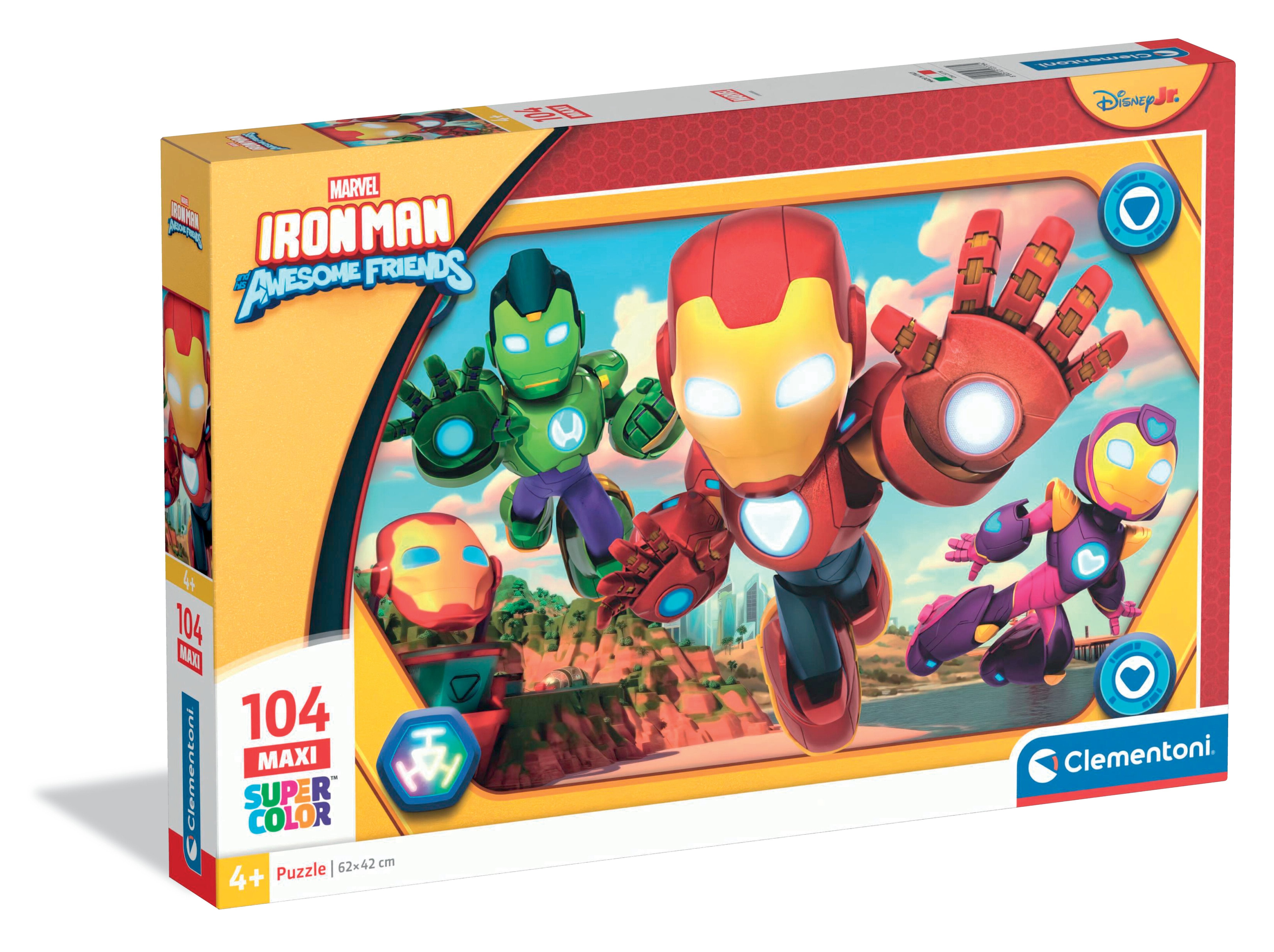 Puzzle Maxi Iron Man Y Su Superequipo Marvel 104pzs