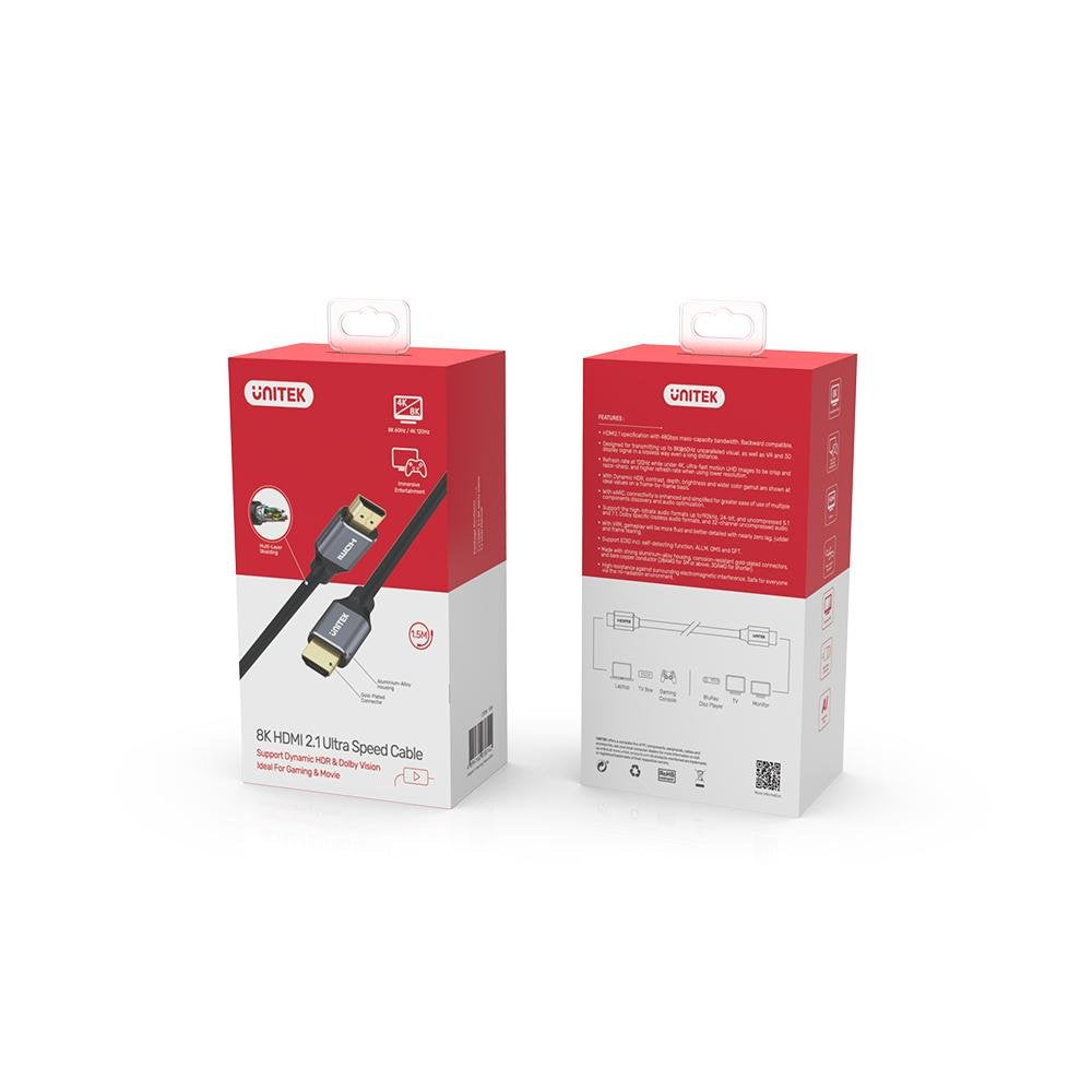 EAN 4894160044846 - UNITEK C139W cable HDMI 3 m HDMI tipo A (Estándar) Negro, Gris imagen 4