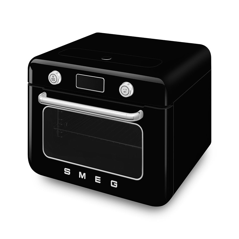 Horno Multifunción De Sobremesa Smeg Estilo Años 50 Con Tecnología Galileo Negro Cof01bleu