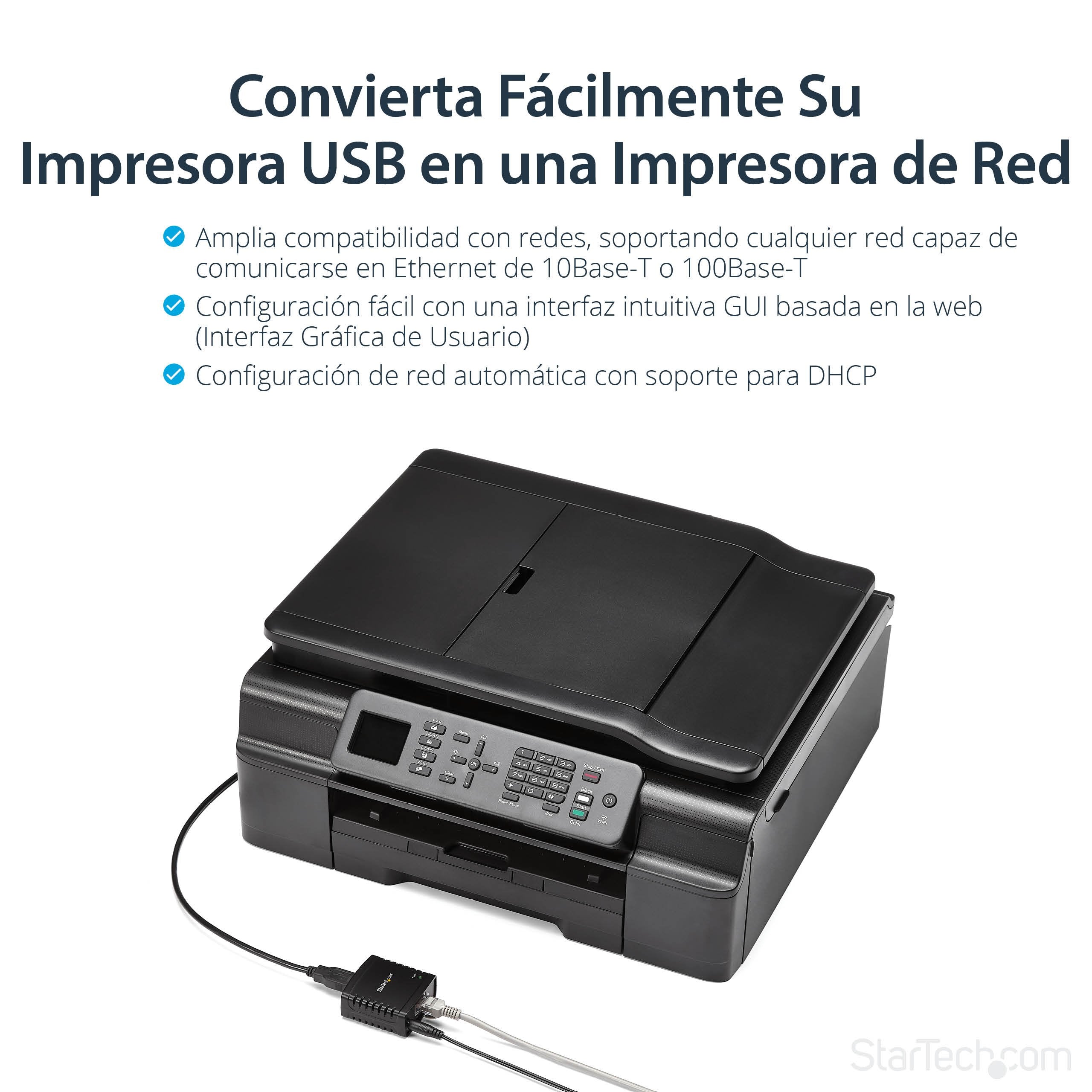 EAN 0065030855174 - StarTech.com PM1115U2 servidor de impresión LAN Ethernet Negro imagen 6