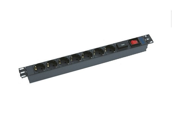 Triton Rab-Pd-X12-A1 Regleta 19" 1u 7x Contacto De Protección Con Protección Contra Rayos