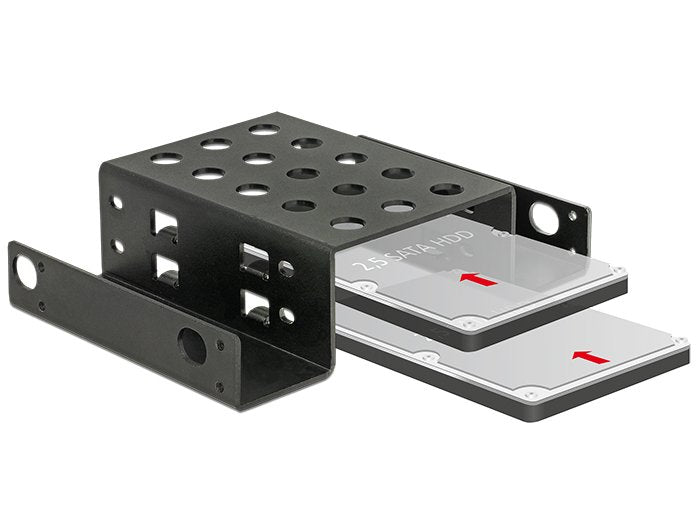 Marco De Instalación De Delock 2 X 2.5 "A 5.25" Negro 18270