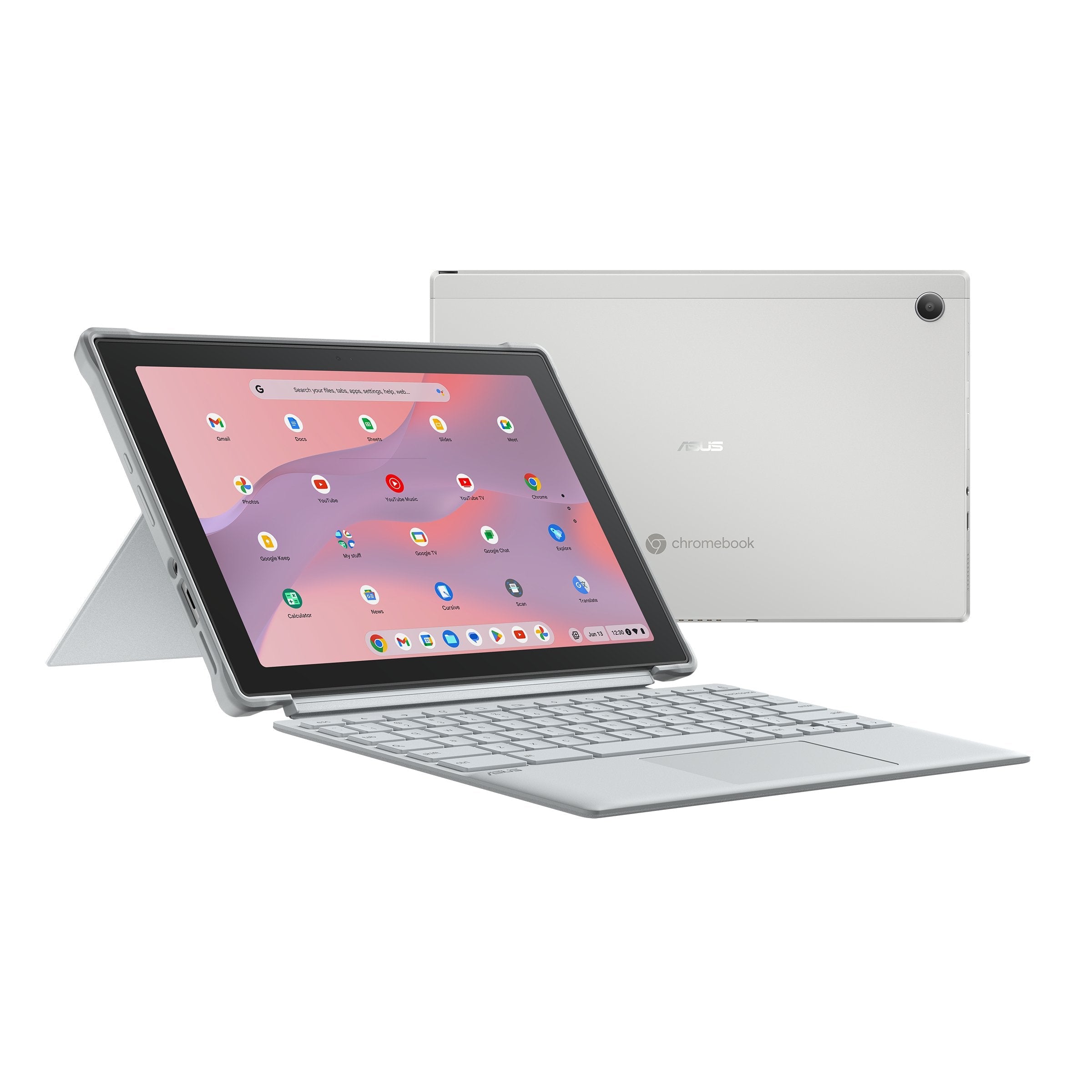 Asus Chromebook Cm30 Detachable Cl3001dm2a-R70323 - Ordenador Portátil 10.51" Wuxga (Arm Cortex Kompanio 520, 8gb Ram, 128gb Emmc, Arm Mali-G52 Mc2, Chromeos) Plata Niebla - Teclado Qwerty Español