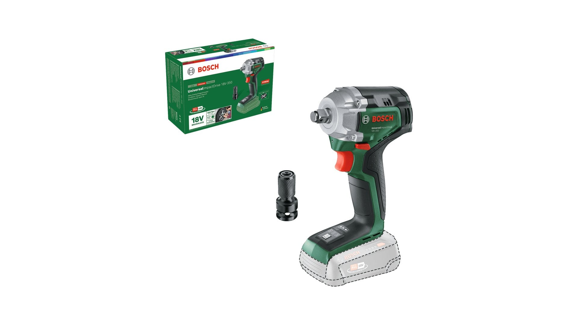EAN 4053423319767 - Bosch ImpactDrive 18V-350 2300 RPM Negro, Verde imagen 2