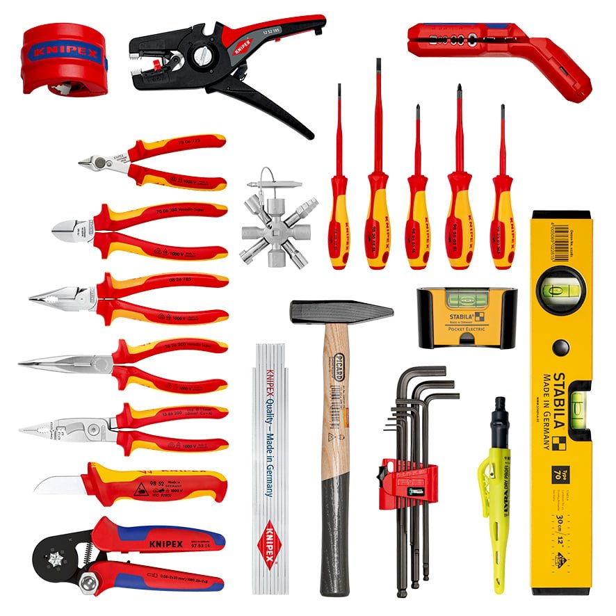 Knipex Mochila Para Herramientas Modular X18 Electric, Negro, Surtido De 22 Piezas 00 21 50 E