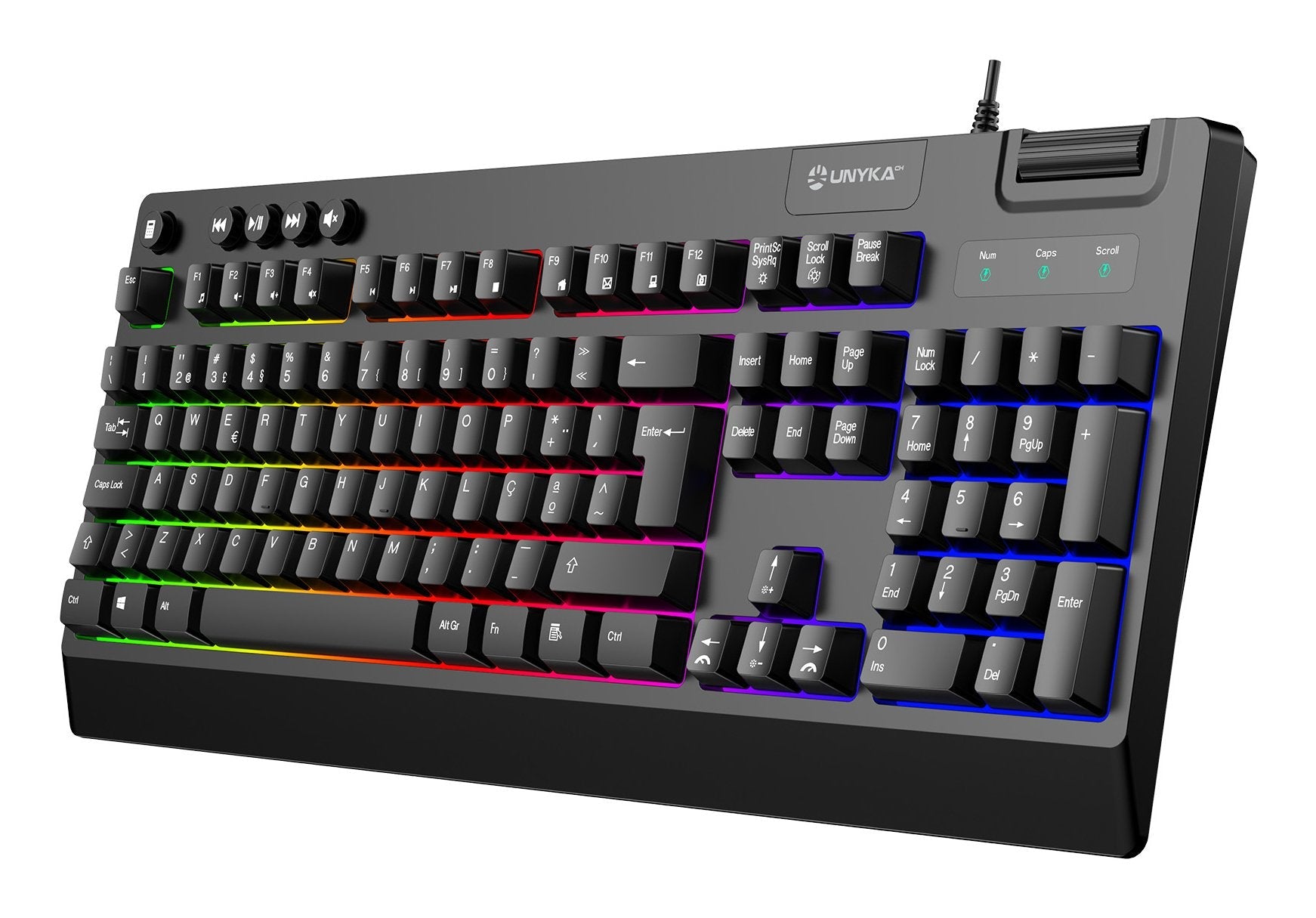Unykach Pack Gaming Nova 4in1 Usb Teclado Multimedia + Raton 7200dpi + Auriculares Con Microfono + Alfombrilla Xl -