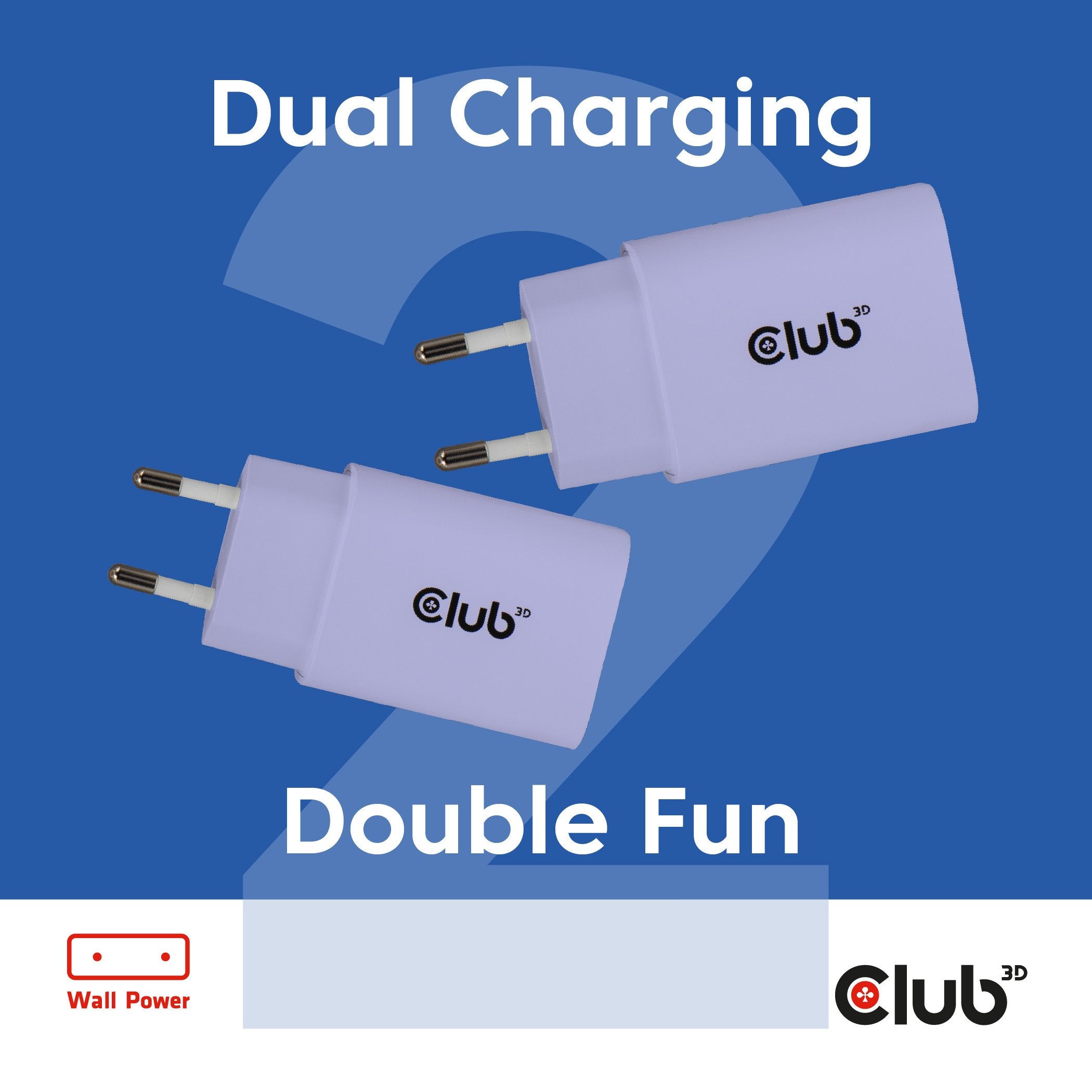 Club3d Lifemyle Cargador Usb-C 30watt, 2mk Lila Retail