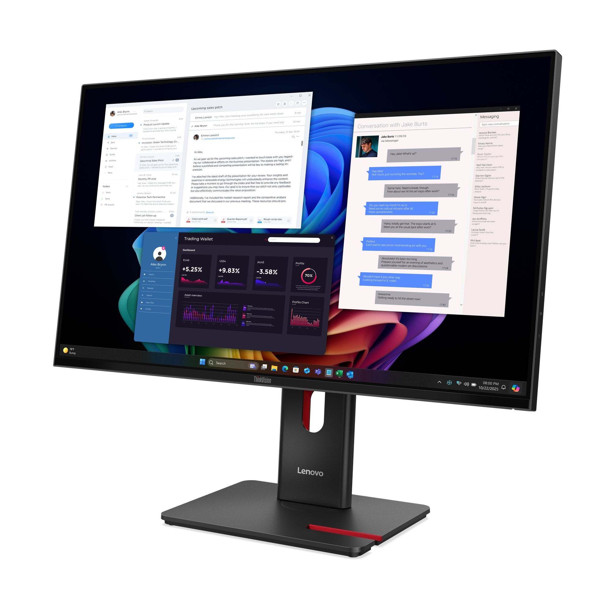 Lenovo Thinkvision T27ud-40 27 3840x2160 Hdmi 3y Warranty