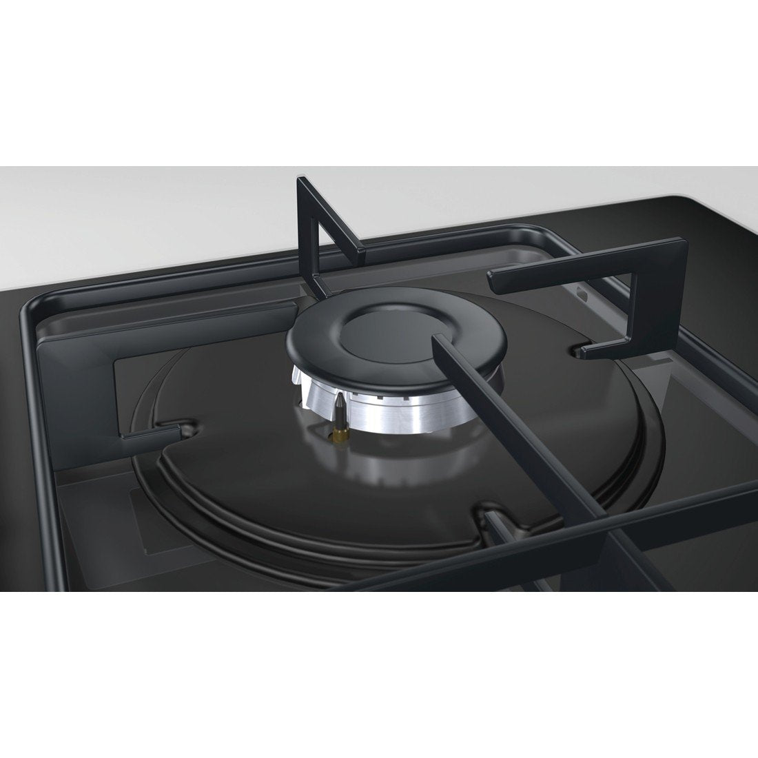 Placa De Gas Bosch 60cm Eléctrico Ignición Cristal Negro Pop 6b6b80