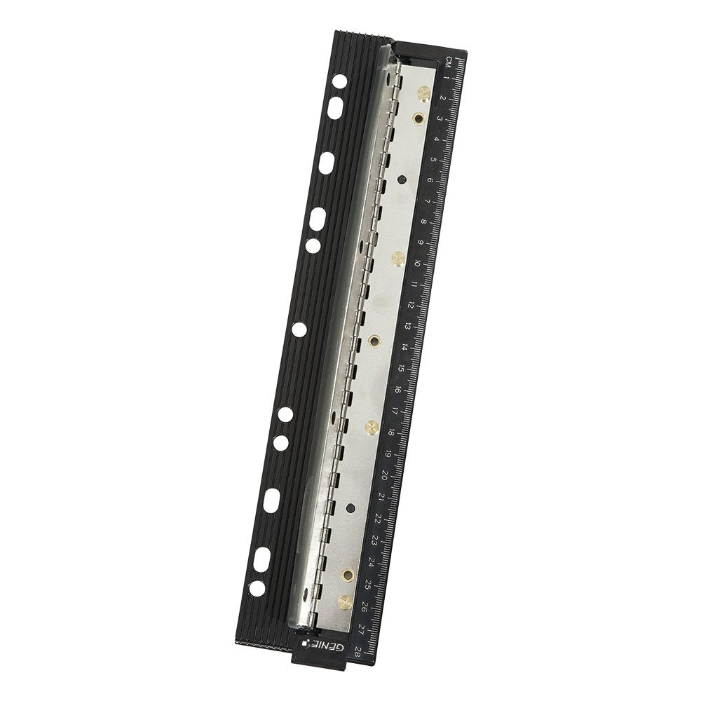 Genie Pp-4m  Perforadora De Cuatro Agujeros Para Archivadores Negro